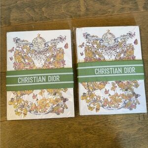 Two Dior White and Purple Butterfly Notebook